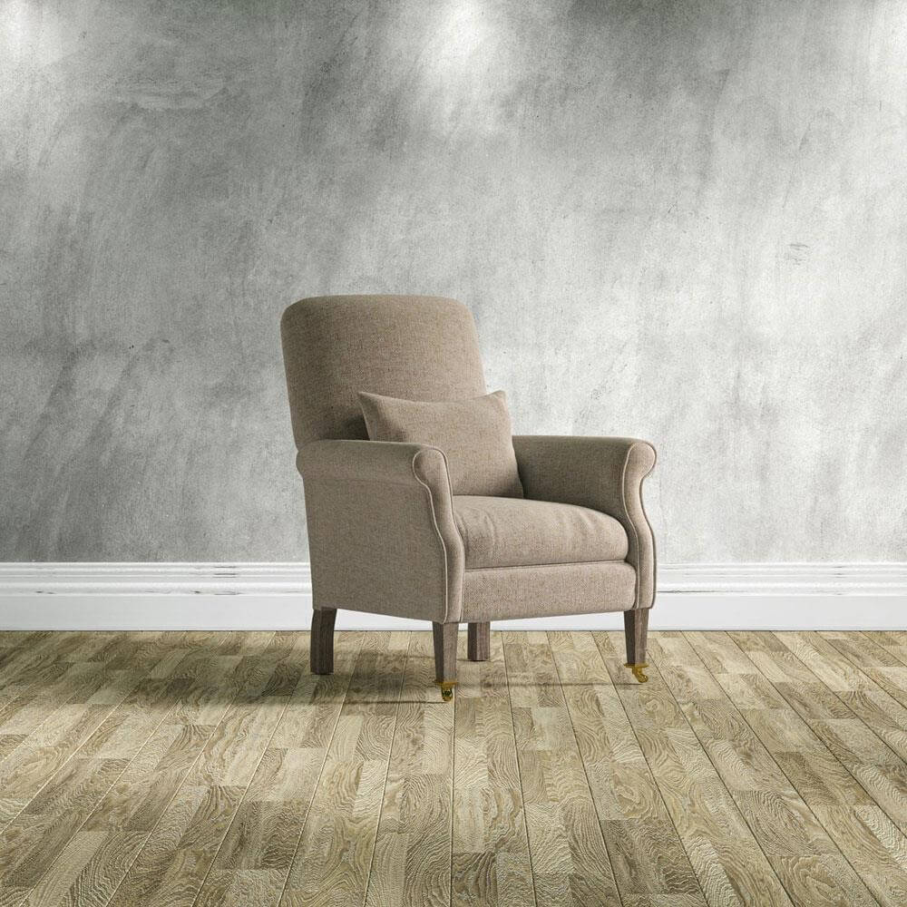 Tetrad Harris Tweed Bowmore Chair Leather